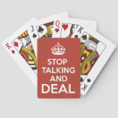 Stop met praten en deal pokerkaarten (Achterkant)