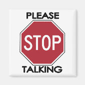 Stop met praten magneet (Voorkant)