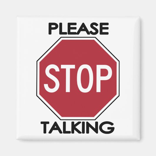 Stop met praten magneet (Voorkant)