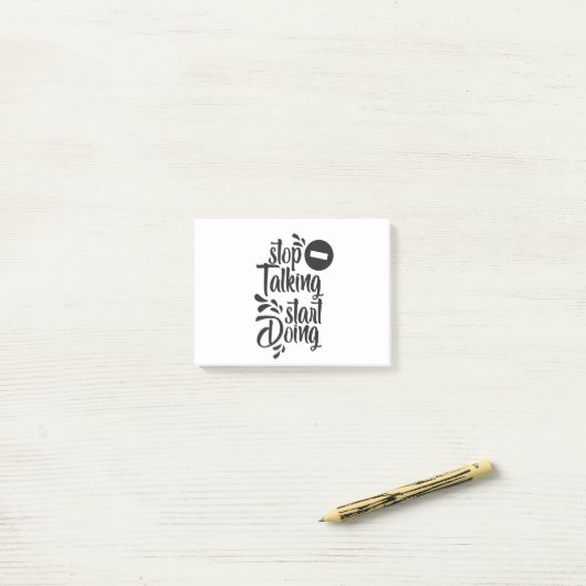 Stop met praten post-it® notes (Op bureau)