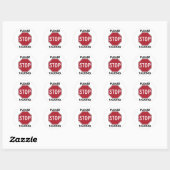 Stop met praten ronde sticker (Vel)