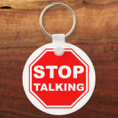 Stop met praten sleutelhanger (Voorkant)
