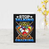 Stop met praten Start Chalking I 8 Ball Pool Bilja Kaart (Gele Bloem)