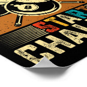 Stop met praten Start Chalking - Retro Pool Biljar Poster (Hoek)