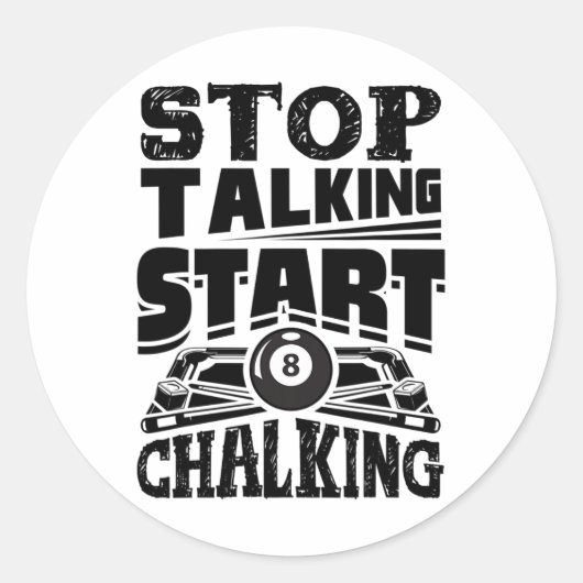 Stop met praten Startbrekeraar Ronde Sticker (Voorkant)