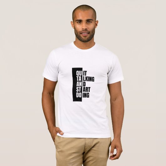 Stop met praten | T-shirt ontwerp (Voorkant volledig)
