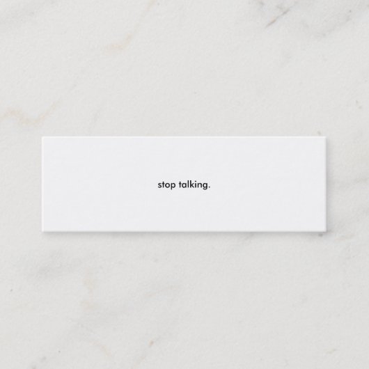 Stop met praten Visitekaartjes (Voorkant)