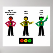 Stop met procrastineren poster (Voorkant)