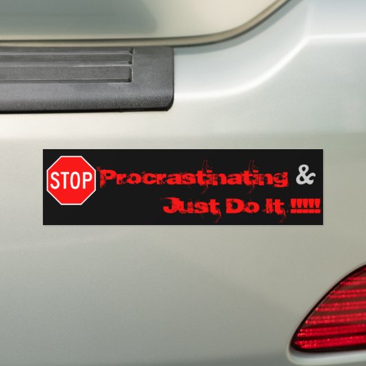Stop met procrastinten gewoon doen!!.. bumpersticker (Op auto)