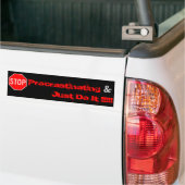 Stop met procrastinten gewoon doen!!.. bumpersticker (Op Truck)