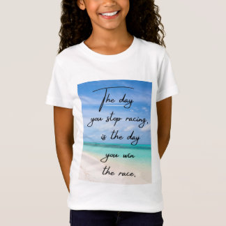 Stop met racen, begin met winnen: wijsheid t-shirt