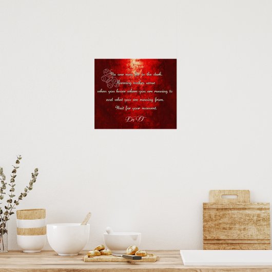 Stop met rennen! poster (Keuken)