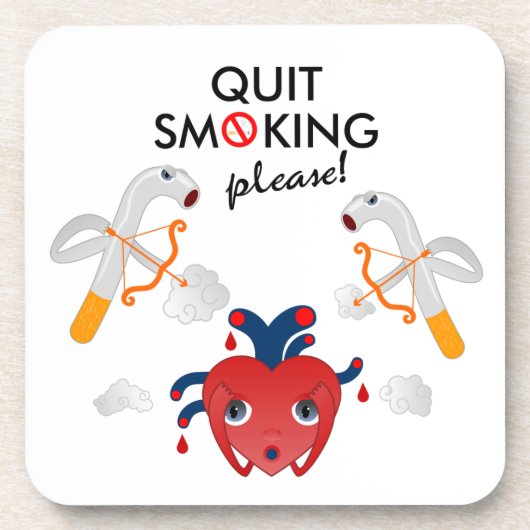 Stop met roken alsjeblieft drankjes onderzetter (Voorkant)