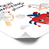 Stop met roken alsjeblieft foto afdruk (Hoek)