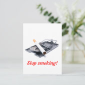 Stop met roken! briefkaart (Staand voorkant)