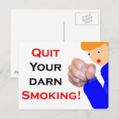 Stop met roken in je donker briefkaart (Voorkant / Achterkant)