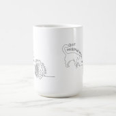 Stop met rommelen met mijn hersengolven (met kat) koffiemok (Center)
