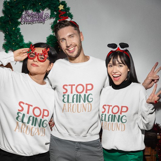 Stop met rond te lopen kerst sweatshirt