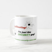 Stop met schieten! Ik ben gewoon de SECURI... - Ge Koffiemok (Voorkant links)
