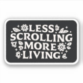 Stop met scrollen doomscrollen citaten esthetisch sticker (Voorkant)