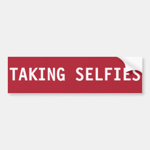 STOP MET SELFIES INNEMEN BUMPERSTICKER