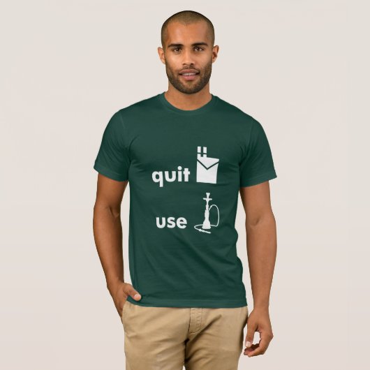 Stop met sigaretten Gebruik Hookah T-shirt (Voorkant volledig)