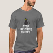 Stop met slakken Zwarte Cat T T-shirt (Voorkant)
