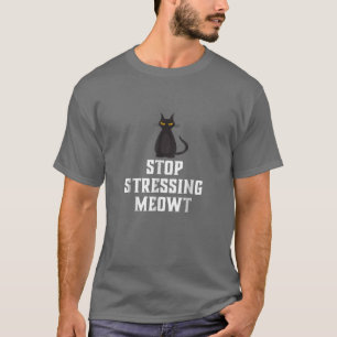 Stop met slakken Zwarte Cat T T-shirt