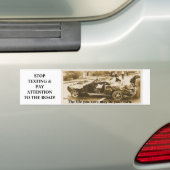 Stop met sms'en! bumpersticker (Op auto)
