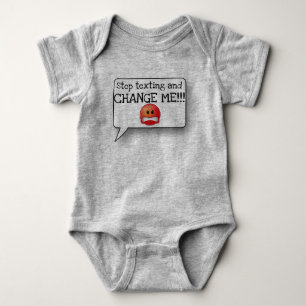 Stop met sms'en en verander me! Baby met EMOJI Romper