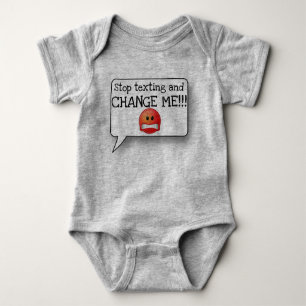 Stop met sms'en en VERANDEREN ME! Baby met EMOJI Romper