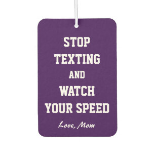 Stop met sms'en met liefdesmoeder luchtverfrisser