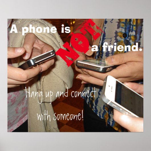 Stop met sms'en! - Poster voor klaslokalen (Voorkant)