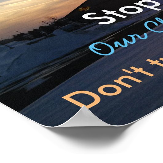 Stop met sproeien Chem Trails, poster (Hoek)