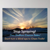 Stop met sproeien Chem Trails, poster (Voorkant)