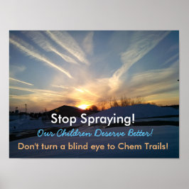 Stop met sproeien Chem Trails, poster