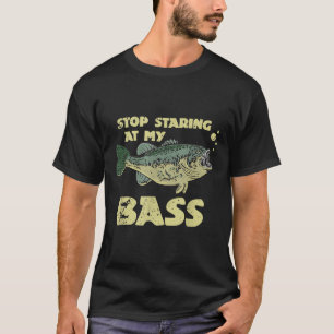Stop met staren naar mijn B Funny Heren Vissen B V T-shirt