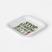 Stop met staren naar mijn Balls Dirty Christmas Hu Papieren Bordje (Gebogen)