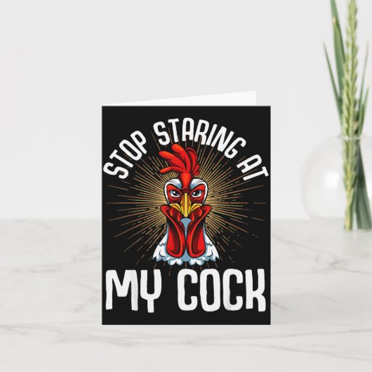 Stop met staren naar mijn grappige boer sarcastisc kaart (Voorkant)
