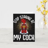 Stop met staren naar mijn grappige boer sarcastisc kaart (Gele Bloem)