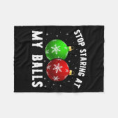 Stop met staren naar mijn grappige vieze kerstmann fleece deken (Voorkant (Horizontaal))