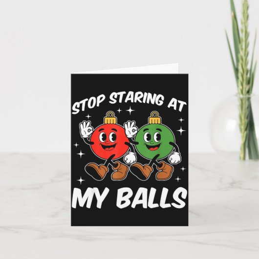 Stop met staren naar mijn grappige vuile kerst vol kaart (Voorkant)