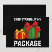 Stop met staren naar mijn pakket kerstvakantie kaart (Voorkant / Achterkant)