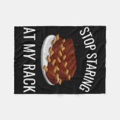 Stop met staren naar mijn rack Grappig Rack van Ri Fleece Deken (Voorkant (Horizontaal))