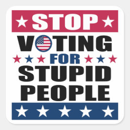 Stop met stemmen voor stoute mensen Sticker