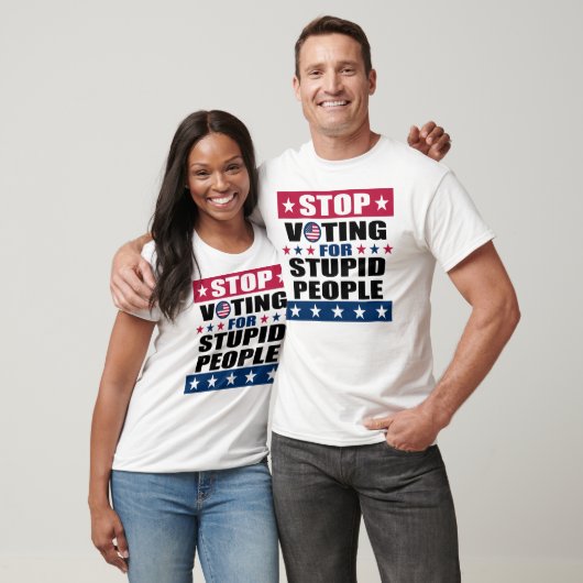 Stop met stemmen voor stoute mensen White T-Shirt (Unisex)