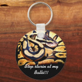 Stop met te beginnen bij mijn Balls!! Sleutelhanger (Voorkant)