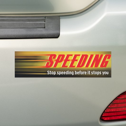 Stop met te hard rijden van Bumpersticker (Op auto)