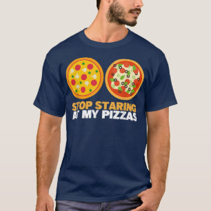 Stop met te kijken naar mijn Pizza die grappige vr T-shirt