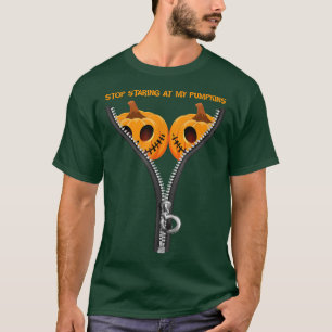 Stop met te kijken naar mijn pompoenen Halloween v T-shirt
